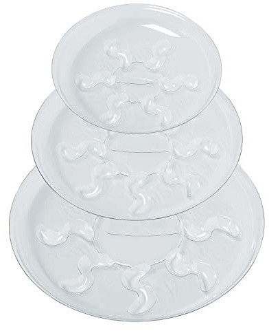 Idyllize 15 Pack Assorted Sizes 6 8 10 Inch Clear Thick Plastic Heavy Duty Sturdy Plant Saucer Drip Trays for pots, 5 Pieces of Each Size (Assorted Sizes 6'', 8'', 10'')