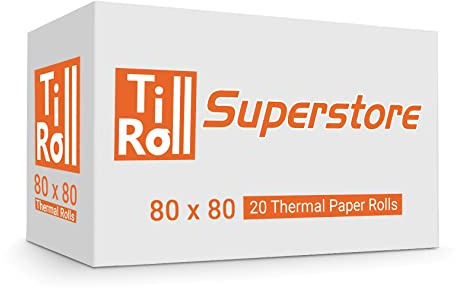 80 x 80 Thermal Till Roll Epos Receipt Paper 1 Box 20 Rolls 80 x 80 x 12.7mm Core 80x78 Fit Orient BTP-R880NP