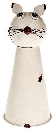 MACOSA SA79702 Tabouret de clôture en métal Blanc 24 cm