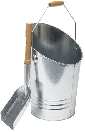 Secchio da 7 L e pala per ceneri in acciaio zincato WERKA PRO