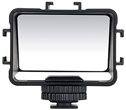 JJC FSM-V1 Selfie Vlog Flip Screen Mirror Monitor für die meisten Kameras Sony a6500 a6400 a6300 a6000 a7III a7II Fujifilm X-T3 X-T2 X-T30 X-T20 Nikon Z7 Z6 Panasonic GX85 Olympus E-M1 über Cold Shoe