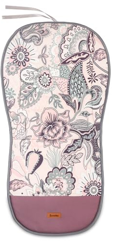 Sensillo - Sitzauflage für Buggy Kinderwagen - Einlage aus Waffelpikee & Baumwolle, Universale Größe - Zweiseitige Einlage mit wasserdichter Fußstütze - 80 x 40 cm - Motiv Indien, Graphit Grau