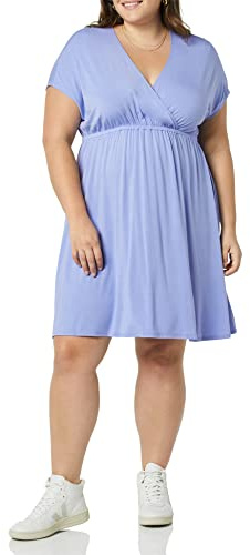 Amazon Essentials Vestido Cruzado (Disponible en Tallas Grandes) Mujer, Violeta Suave, XL