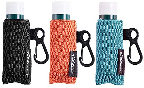 WKIEASON Lippenbalsam Halter Schlüsselanhänger Single 3er Clip auf Chapstick Ärmel Halter Pouch Tight-Knit elastische Lippenstift Hülse Geeignet für Burt's Bees Lippenstift