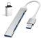 Kafeiya USB C Hub,4-Port USB 3.0 Ultra Flacher Datenhub,Aluminiumgehäuse 4 Port Datenhub USB Hub,für Mac Pro/mini,i-Mac,Notebook PC,USB Flash Drives,Mobile HDD,und mehr