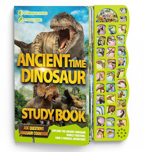 Dinosaurier-Spielzeug für Kinder 3-5 Dinosaurier-Buch mit Sounds 30 Spezies Namen & realistische Sounds Interaktive Dinosaurier-Spielzeug für Jungen Mädchen Kinder