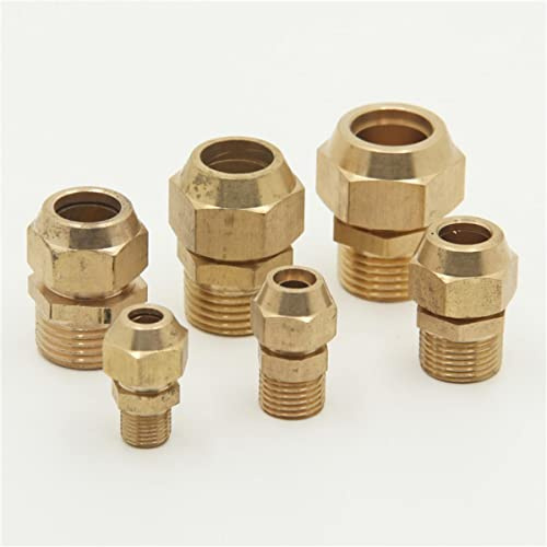 CTLH20 Raccordi per Tubi in Rame, 1/8, 1/4, 3/8, 1/2, Filettatura Esterna 6mm, 8mm, 10mm, 12mm, raccordi per Tubi Aria condizionata-Tubo OD 12mm, 3/8