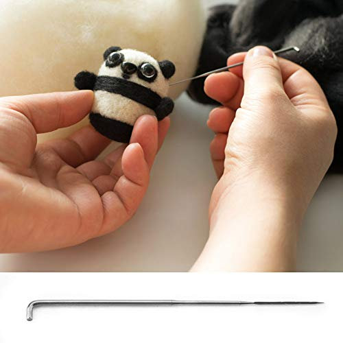 Juego de 100 Agujas de Fieltro de Lana Artesanales, Juego de Agujas de Fieltro, Juego de Agujas de Ganchillo, Juego de Agujas de Coser a Mano para Principiantes y Profesionales