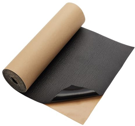 BENECREAT 0.3x2m Selbstklebende EVA-Schaumstoffrolle, 2 mm Dicke Schwarze Schaumstoffplatte Aus EVA-Schaumstoff Zum Füllen von Lücken, Schutzpolster, Cosplay, Kostüm, Basteln Diy