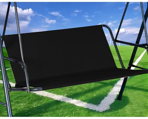Hollywoodschaukel Sitzfläche Ersatz, Hollywoodschaukel Ersatzteile Sitzfläche, Hollywoodschaukel Sitzbezug, Hollywoodschaukel Bezug Sitzfläche, 600D-Oxford-Gewebe Stoff (115 * 48 * 48cm,Schwarz)