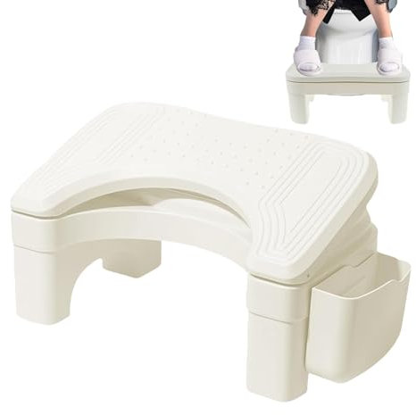 Toilettenhocker | Kothocker Töpfchen Toilettenbeinhocker, Kniebeugen Toilettenhocker mit Aufbewahrungsbox, höhenverstellbar, Toilettenfüße Hocker für Badezimmer