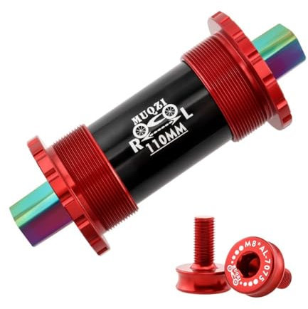 Movimento Centrale Perno Quadro Movimenti centrali for bici Cuscinetti in ceramica Asse in lega di titanio Assi conici quadrati 103/107/110/113/119mm Albero for bicicletta MTB Movimento Centrale Mtb(R