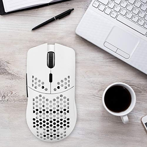 Ejoyous Wireless Gaming Mouse, 2.4GHz, RGB Backlight, 3600DPI, Ergonomic Hollow Design, White, for PC Laptop Computer