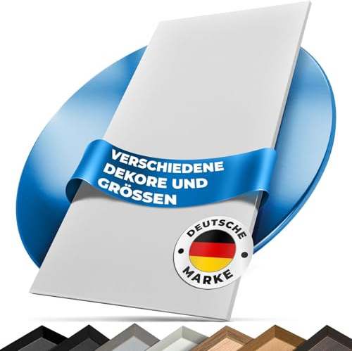 Tischplatte 120x60 | Arbeitsplatte, Küchenplatte, Schreibtischplatte aus Holz | Dekorplatte in Holz-Optik oder Unidekor für Tischbau | Esstischplatte, Küchenarbeitsplatte, Bürotisch & mehr