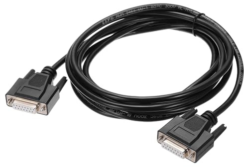 QUARKZMAN Cable Serial DB15, 28AWG Con Blindaje De Aluminio DB15 Hembra A Hembra Cable Serial Directo Para Comunicación De Datos, 9.8 Pies
