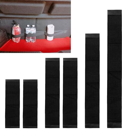 AONAYO 6er-Pack Kofferraum Organizer Klett,Auto Organizer Kofferraum,Selbstklebend Auto Organizer,Kofferraum,20,40,60,80cm,Geeignet Zur Befestigung Von GegenstäNden Im