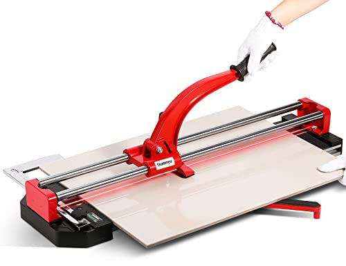 Ceramic Tile Cutter, Professional Porcelain Cutting Tools with Aluminum Alloy Frame and Hard Alloy Cutter Wheel - Efficient Tile Cutting Machine