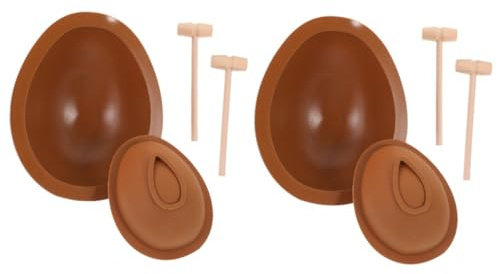 Homoyoyo 2sets Flexible Silicone Egg Moulds Easter Egg Biscuit Molds Small Shape Molds Easy to Demold Oven Safe