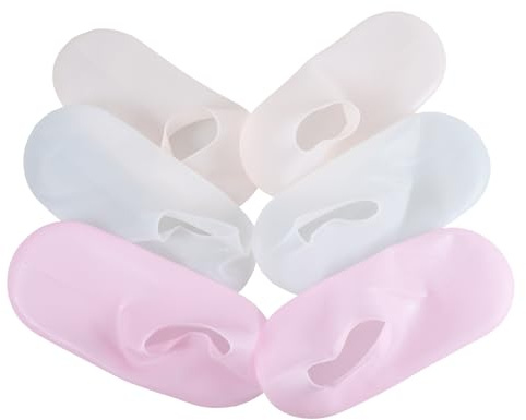 MOTHNUR 3 Paare Silikon Fußpflege socken Ölresistente Atmungsaktive Fußcreme Schutzhüllen Dickes Reißfestes Material für Trockene Rissige Füße für Pediküre Salon und Spa Anwendungen