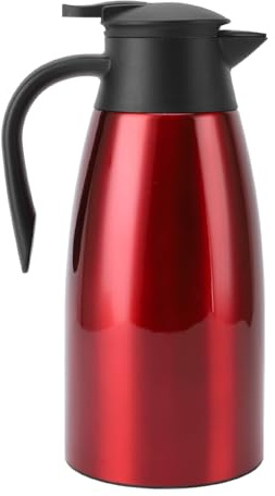 CHHELIHL Isolier wasserkocher, für 2L 304 Edelstahl doppelwandiger Vakuum-Thermal-Kaffeepender, für den Tee-Heimgebrauch (Weinrot)