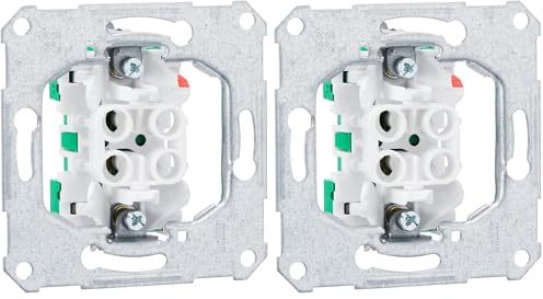 Schneider Electric Elso Universalschalter Einsatz Aus-/Wechselschalter zum Einbau von Schalter und Steckdose, Steckklemme, 10A, Unterputz, Artikelnummer 111600 (Packung mit 2)