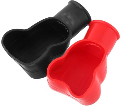 Capuchons PVC pour Voiture Bornes de Batterie Protection 1 Paire | Isolation, Anti-court-circuit, Anti-corrosion, Retrait Facile, pour Bornes de Batterie Voiture et Véhicules