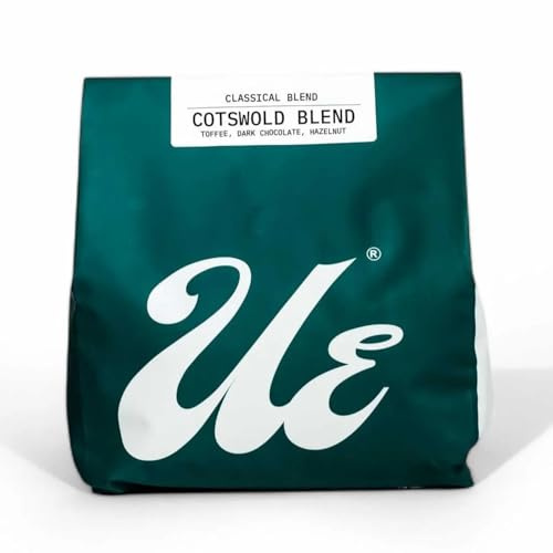 Ue Coffee Roasters Cotswold Blend Espresso Coffee Beans 1kg | Brazilian Natural Whole Coffee Beans | Italian-Style Roast | Toffee, Dark Chocolate & Hazelnut Notes | Rich Full-Bodied Coffee
