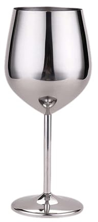 Genérico Copa De Vino De Acero Inoxidable – Vasos Con Tallo, Copa De Lisa De Metal | Vaso De Cerveza Duradero Para, Restaurantes, Hoteles, Bares, Eventos Al Aire Libre, Cenas, Celebraciones, Uso E