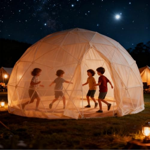 Dome Tent for 4-8 Persons | All-Weather Design with 360° Panoramic View | Quick Setup, Waterproof & Reinforced Frame for Camping, Stargazing, Parties, Weddings