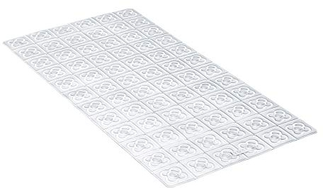 Tatay Alfombra de Bañera Antideslizante de PVC con Ventosas, Resistentes a Moho y Microbios, Anti-Bacteriano, Diseño Barcelona, Translucido, Medidas 72 x 36 cm