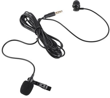 Microfono a condensatore lavalier con risvolto Microfono con clip da collare Mini con jack di uscita per cuffie da 3,5 mm Segnale forte e basso rumore per PC desktop