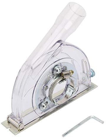 Staubabsaugung für Winkelschleifer, Staubschutzhaube für Winkelschleifer, Absaughaube zum Schneiden passend für 100/125/150 mm Schleifer und 115/125 mm Scheibe