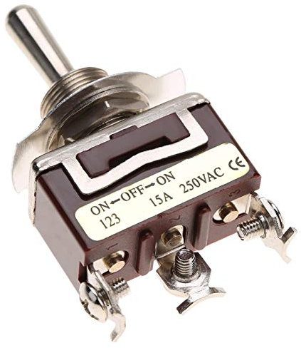 Interruttore a levetta 3 poli 12mm 15A 250VAC ON-OFF-ON Interruttore a levetta momentaneo SPDT