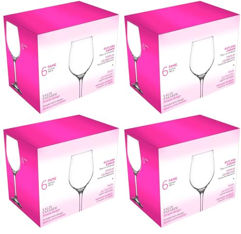 Acan Tradineur - Pack de 24 Copas - Modelo Fame - Capacidad: 300 ml - Ideal para Vino - Aptas para lavavajillas - Tamaño Aprox: Ø 6 x 19,3 cm