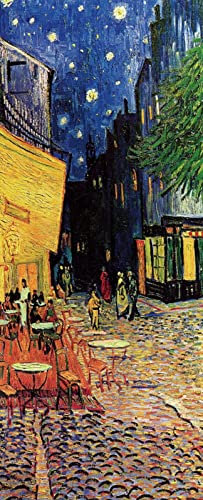 A.Monamour Adesivo Porta Autoadesiva Café Terrace At Night Poster Di Vincent Van Gogh Vinile PVC Adesivi per Porte Interne 3D Pellicola Adesiva Poster Sticker Murale Parete Carta da Parati