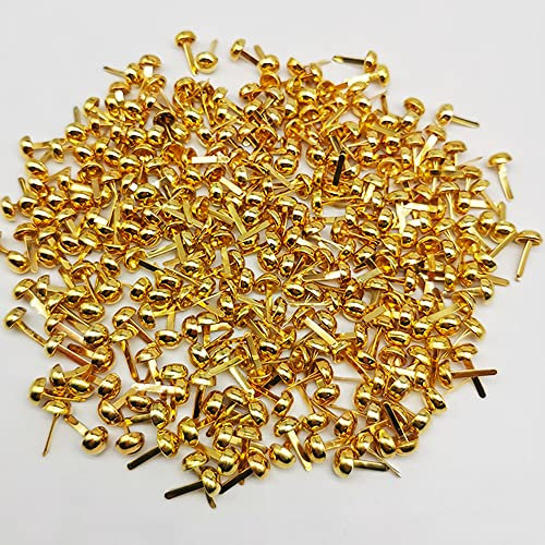 300 Stück Papierklammern, runde Verschlüsse für Kunst, Handwerk, Schulprojekt, Dekoration, Scrapbooking, Basteln, Basteln, Bastelbedarf, 8 x 15 mm (Gold))