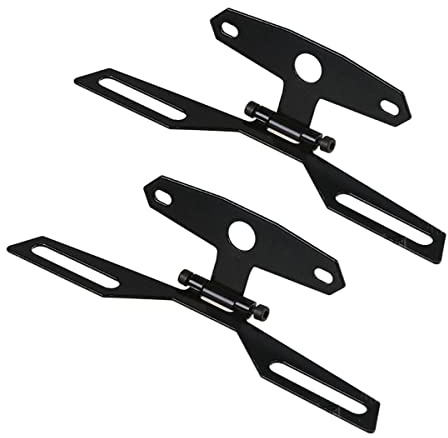 2-teiliger klappbarer Kennzeichenhalter, Motorrad-Kennzeichenhalterung, Rücklicht, Fester klappbarer Kennzeichenhalter, Lichthalterung, universell für Motorrad, ATV, Dirt Bike