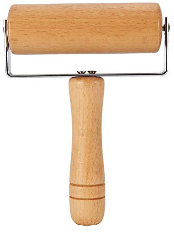 Lwuey Rodillo de Madera Forma T, Antiadherente Pasta Natural Panadería Repostería Pastelería Pizza Amasar Suaviza Masa Profesional Casa Mango Pequeño Mediano Haya Dumpling Fondant Galletas(Style4)