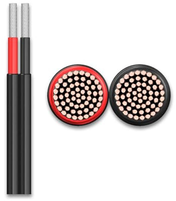 LOWENERGIE Solar Panel Cable H1Z2Z2-K Double insulated 1800V high performance Cut to Length UV Flame Ozone Heat Resistant 30 year service life 4mm (10)