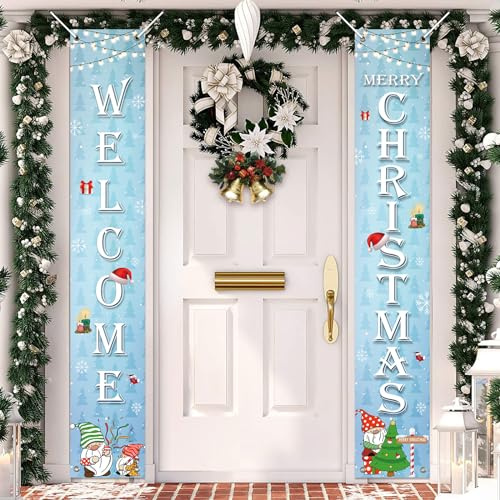 Koliphy Weihnachten Deko, Christmas Tür Banner für Drinnen und Draußen, Weihnachtsfeier - Dekorationen Banner, Verdickung Stoff 180 x 30cm