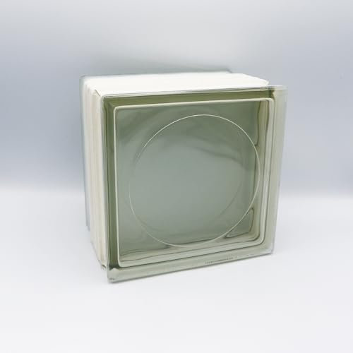 Fuchs Design THERMO BLOCK 3x Glasbaustein Alpha Rund innen satiniert 19x19x12cm, Wärmedämmung Ug 1.2