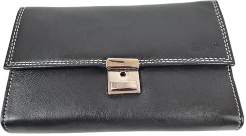 Einkaufszauber Echt Leder Kellner Taxi Geldbeutel Dunkelbraun - Börse Portemonnaie