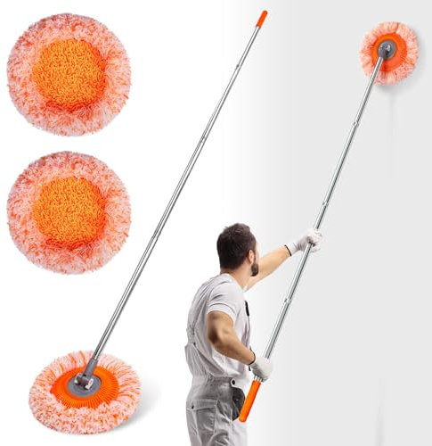 Keylonland Wall mop, Wall mop with Long handlel,Wall Cleaner,Baseboard Cleaner Tool with Handle