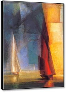 RKGHDCX lyonl feininge Poster & Druck auf leinwand Berühmtes Gemälde Abstrakter Expressionismus Leinwand Wandkunst Bild w1000 Kunstdruck Wandbild für Wohnzimmer70x100cm(28x33in) schwarzer Rahmen