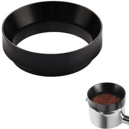 Doseringsring, 51 mm magnetisk kaffedoseringstratt Tratt Tratt Ring för Espresso, Kaffettratt Kompatibel med 51 mm filterhållare, kaffemaskin tillbehör för barista, svart