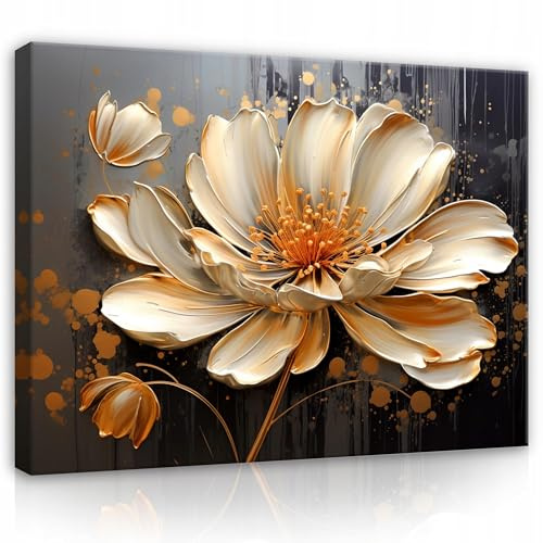 WallArena Leinwand Bilder 100x70 cm | Blumen, Leinwandbilder, Bild auf leinwand, Format: 100x70 cm (BxH) - einteilig auf Canvas Leinwand. Das Leinwand