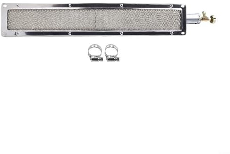 Bruciatore in ceramica a infrarossi per barbecue, griglia a gas a infrarossi in ceramica, bruciatore laterale di ricambio, bruciatore a gas da campeggio per esterni (53 x 9,5 cm)