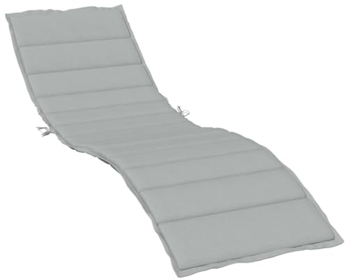 vidaXL Sonnenliegen-Auflage Melange Hellgrau 200x50x4 cm Stoff
