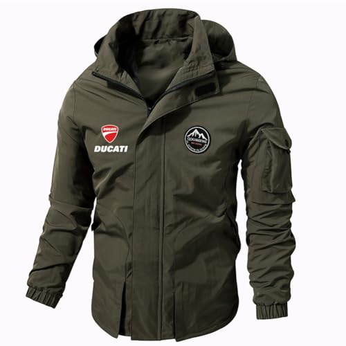 GIOPSQ Chaquetas deportivas para hombres Du-Cati nueva primavera otoño con capucha impermeable chaqueta Casual abrigo táctica chaqueta militar chaquetas sudadera/B/XL