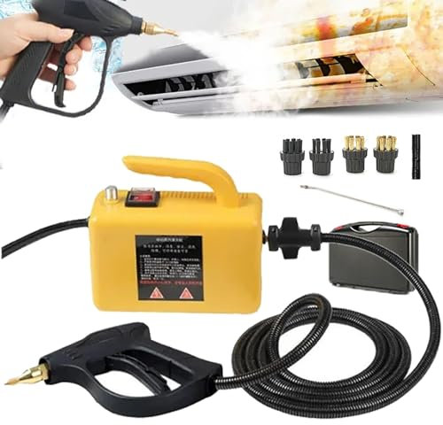 Pulitore A Vapore Ad Alta Pressione Da 2600 W, Macchina Per La Pulizia A Vapore Portatile Portatile, Design Senza Serbatoio, Pulitore A Vapore Per Cucina,Bagno,Mobili,Pavimento,Seggiolino Auto,Yellow